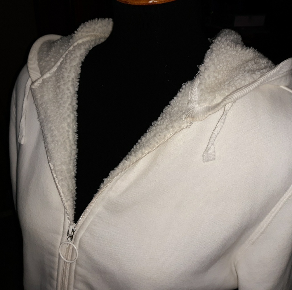 Columbia sherpa lined hoodie Sweatshirt off white